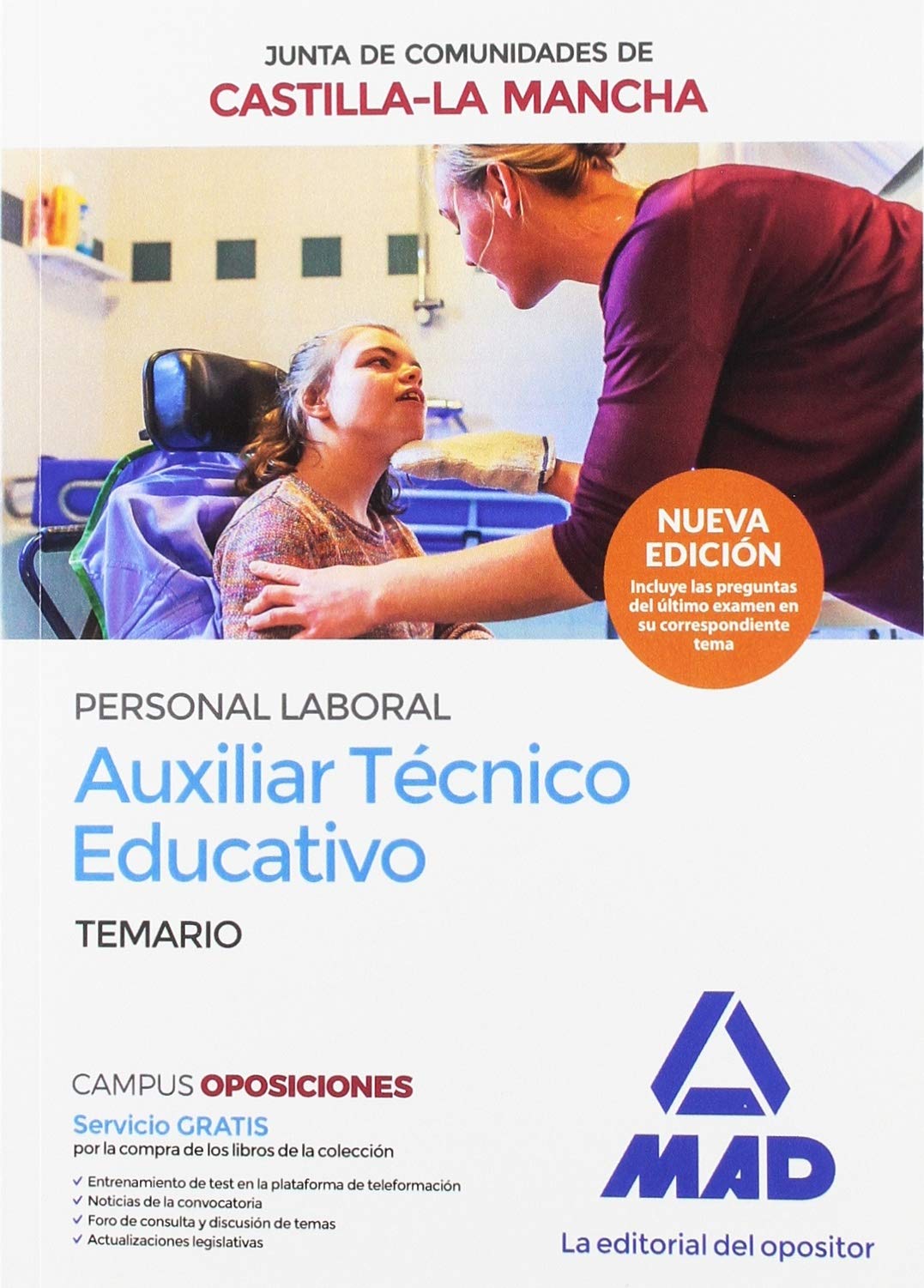 Auxiliar Técnico Educativo (Personal Laboral De La Junta De Comunidades De Castilla-La Mancha). Temario book