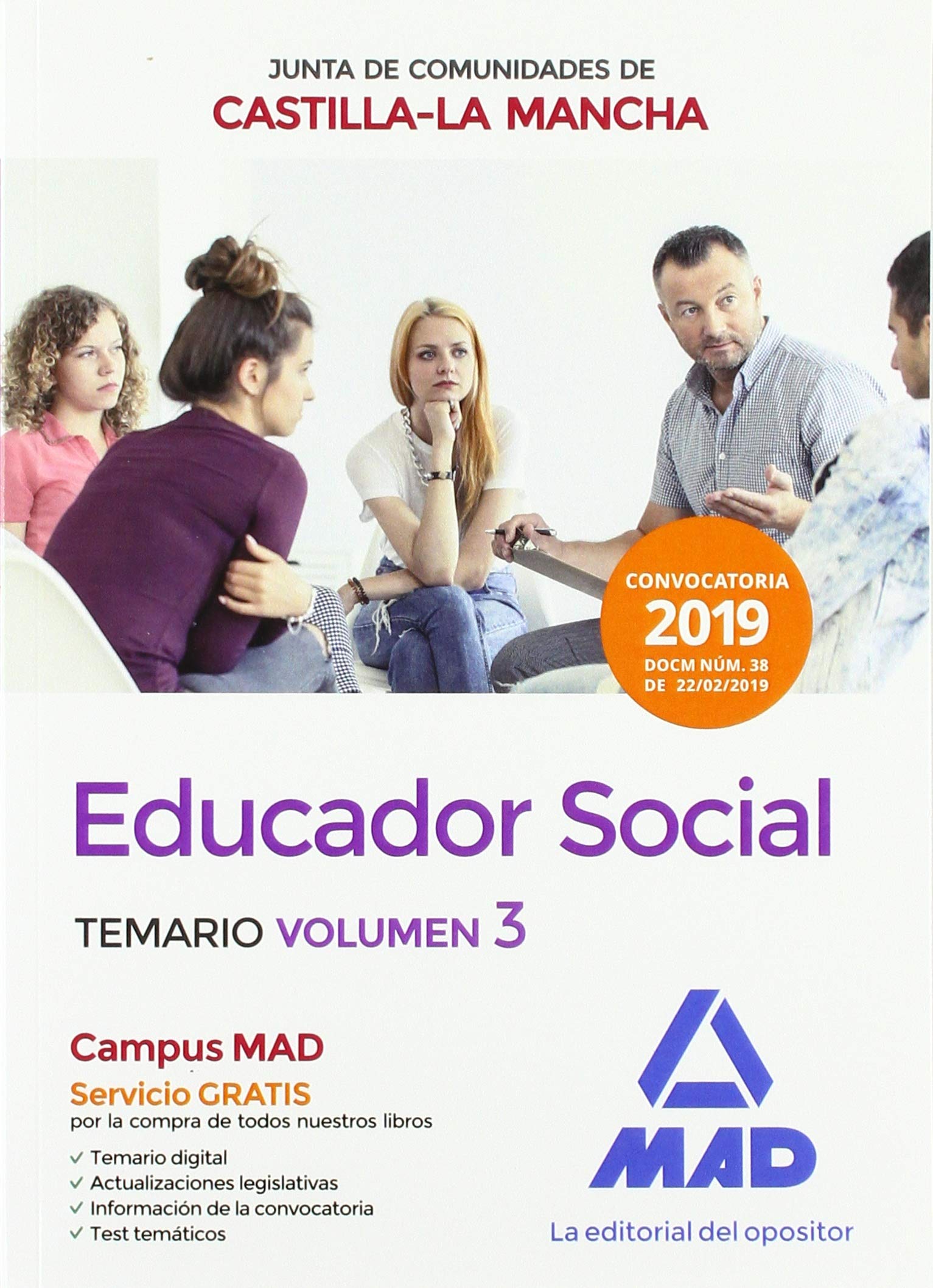 Educador Social de la Junta de Comunidades de Castilla-La Mancha. Temario específico.Volumen 3 Books