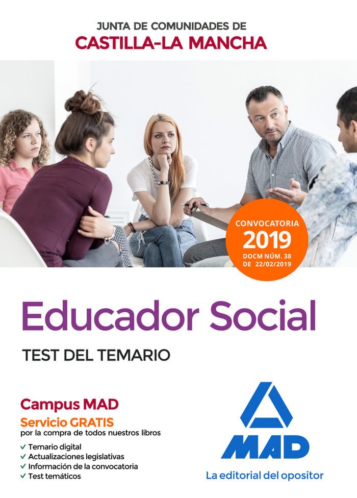 Educador Social de la Junta de Comunidades de Castilla-La Mancha. Test del Temario Books