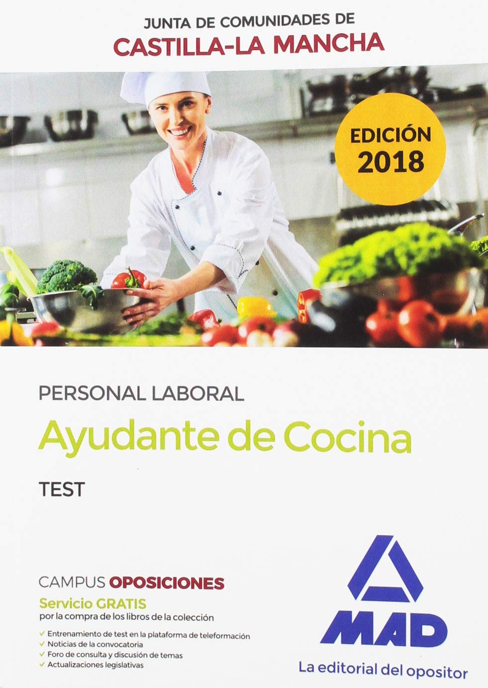 Ayudante de Cocina (Personal Laboral de la Junta de Comunidades de Castilla-La Mancha). Test Books