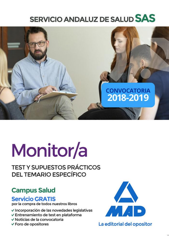 Monitor/a del Servicio Andaluz de Salud. Test y supuestos prácticos del temario específico Books