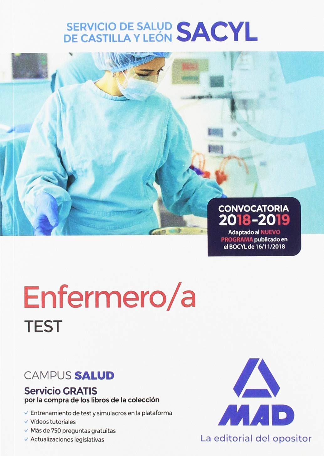 Enfermero/a del Servicio de Salud de Castilla y León (SACYL). Test Books