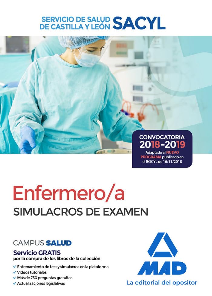 Enfermero/a del Servicio de Salud de Castilla y León (SACYL). Simulacros de examen Books