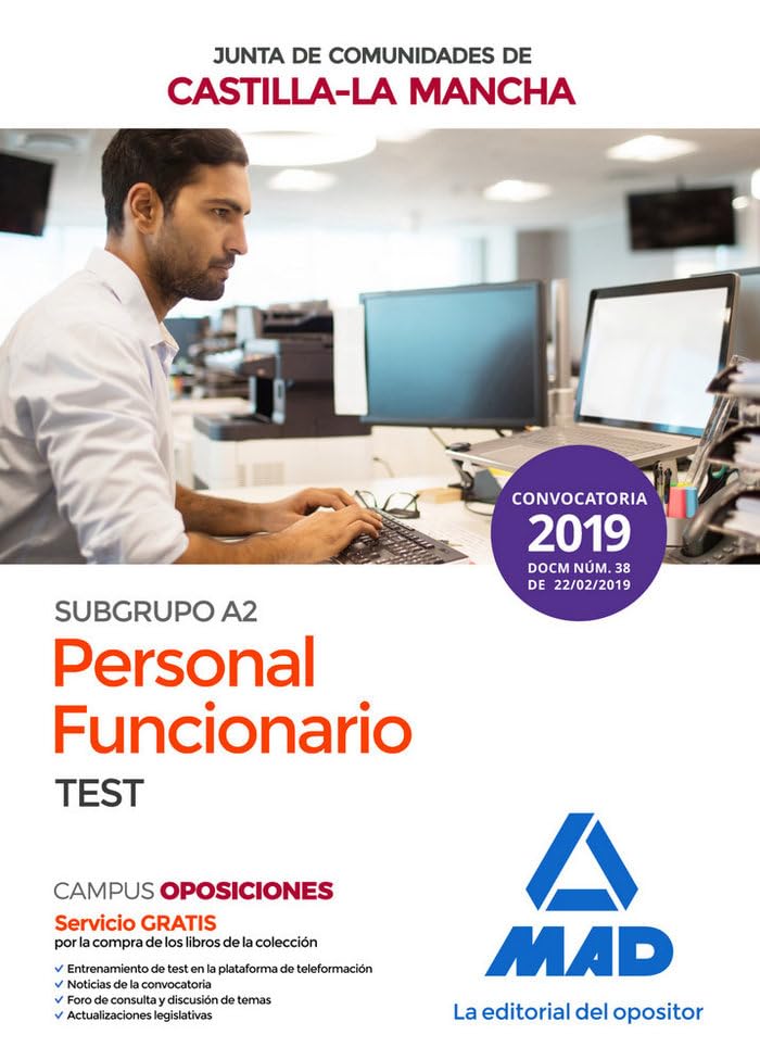 Personal Funcionario (Subgrupo A2) de la Administración de la Junta de Comunidades de Castilla-La Mancha. Test Books