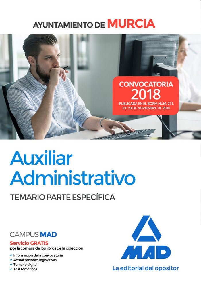 Auxiliar Administrativo del Ayuntamiento de Murcia. Temario Parte Específica Books