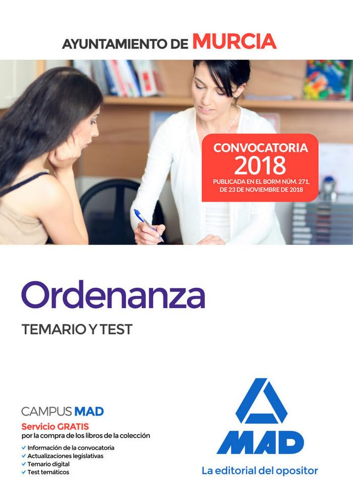 Ordenanza del Ayuntamiento de Murcia. Temario y test Books