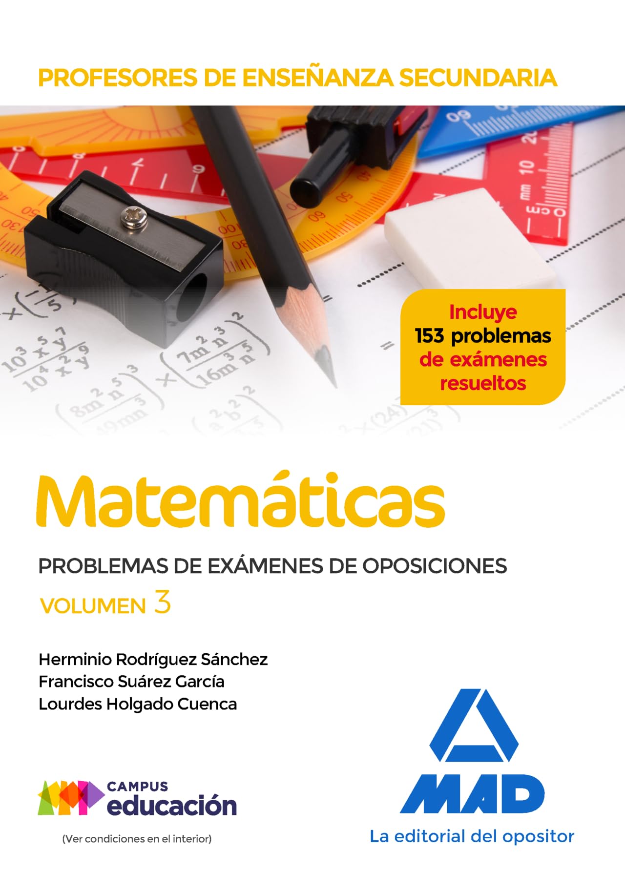 Profesores de Enseñanza Secundaria Matemáticas Problemas de exámenes de oposiciones volumen 3 Books