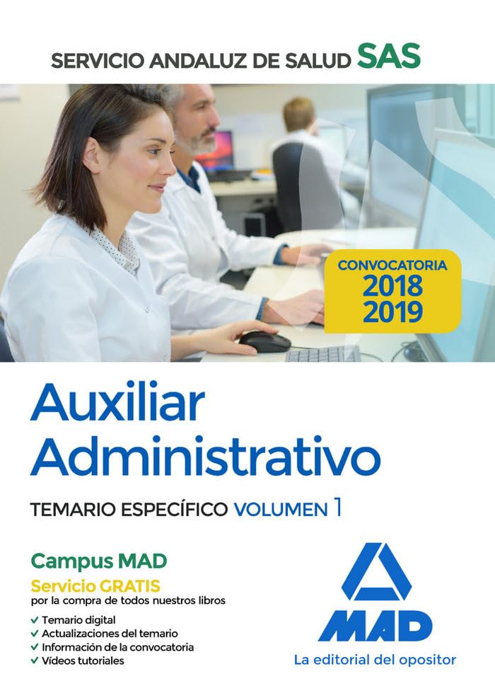 Auxiliar Administrativo del Servicio Andaluz de Salud. Temario específico volumen 1 Books