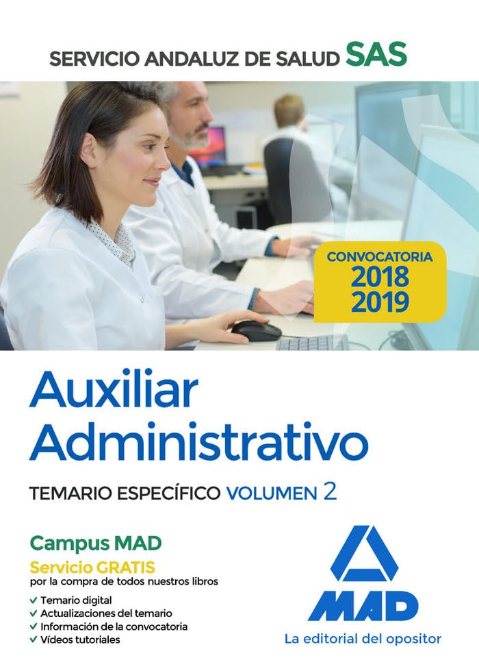 Auxiliar Administrativo del Servicio Andaluz de Salud. Temario específico volumen 2 Books