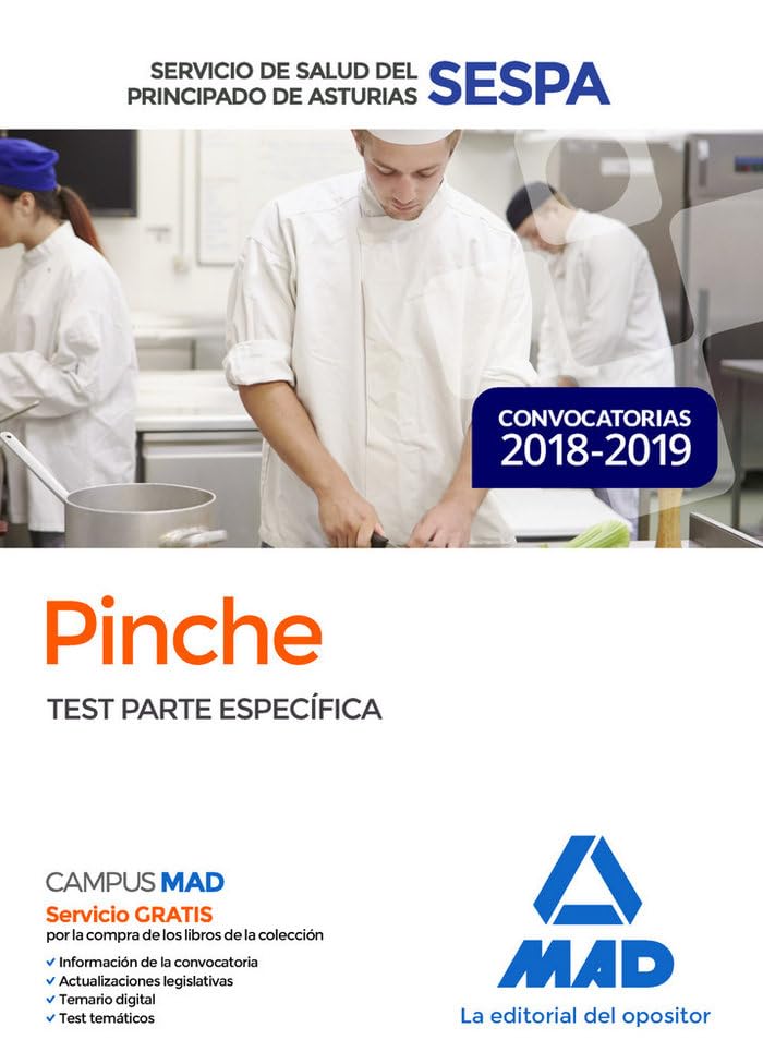 Pinche del Servicio de Salud del Principado de Asturias (SESPA). Test Parte Específica Books