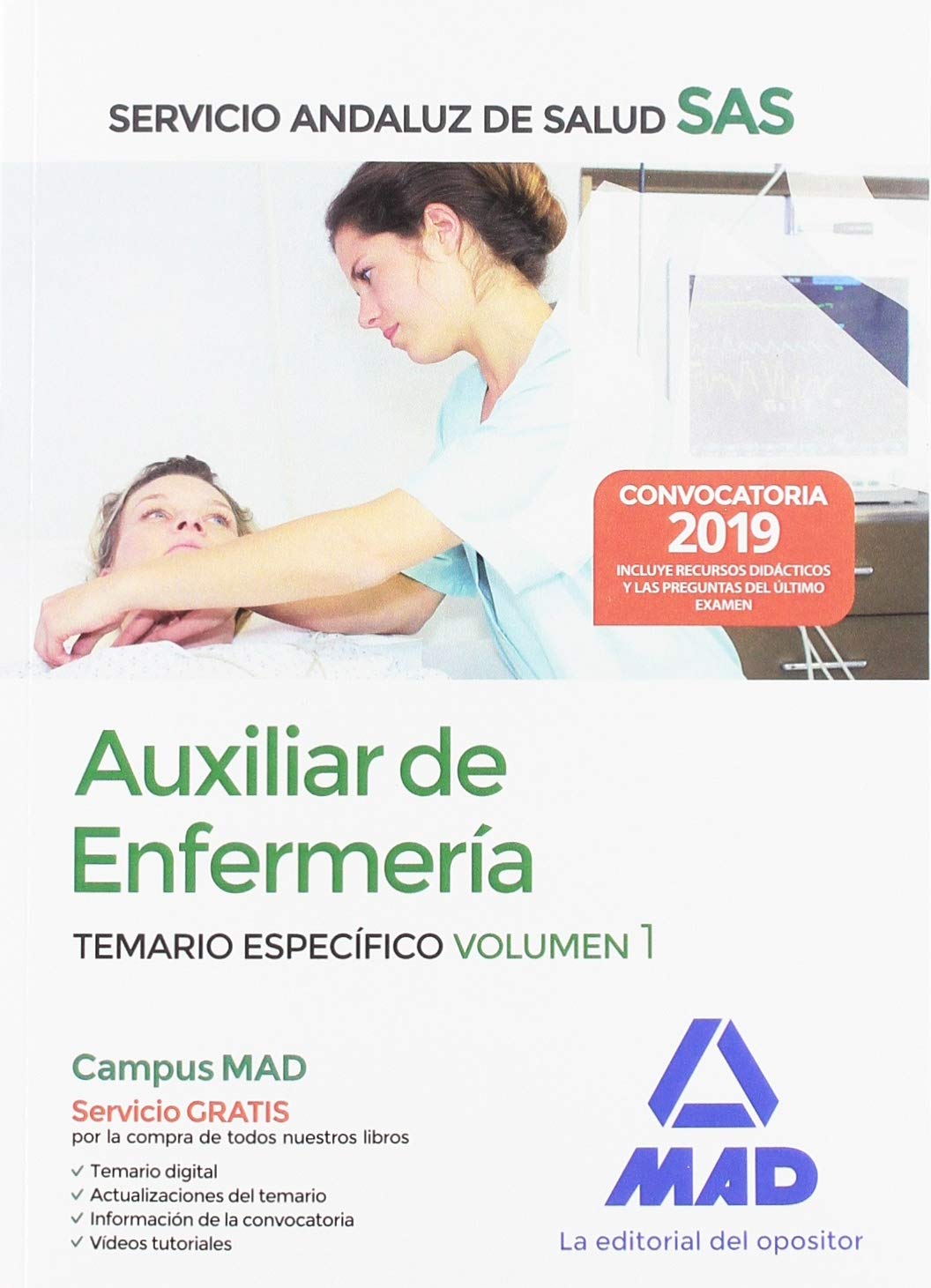 Auxiliar Enfermería del Servicio Andaluz de Salud. Temario Específico Volumen 1 Books