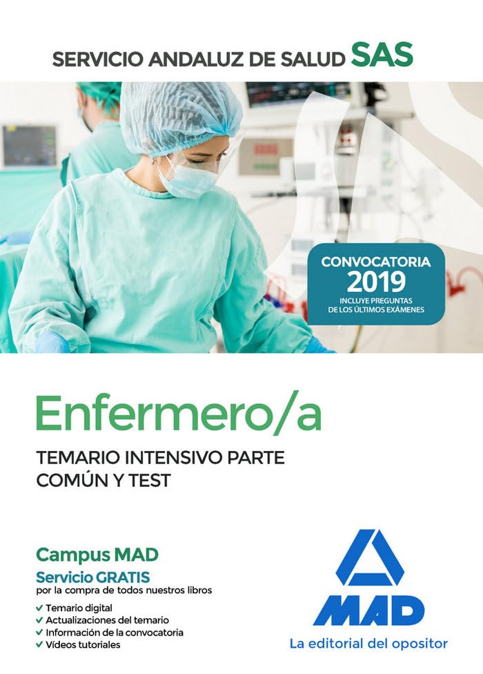 Enfermero/a del Servicio Andaluz de Salud. Temario intensivo parte común y test Books