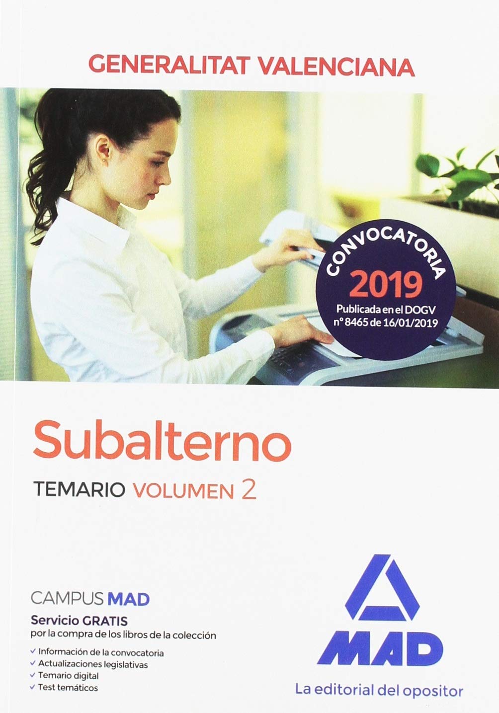 Subalterno de la Generalitat Valenciana. Temario volumen 2 Books