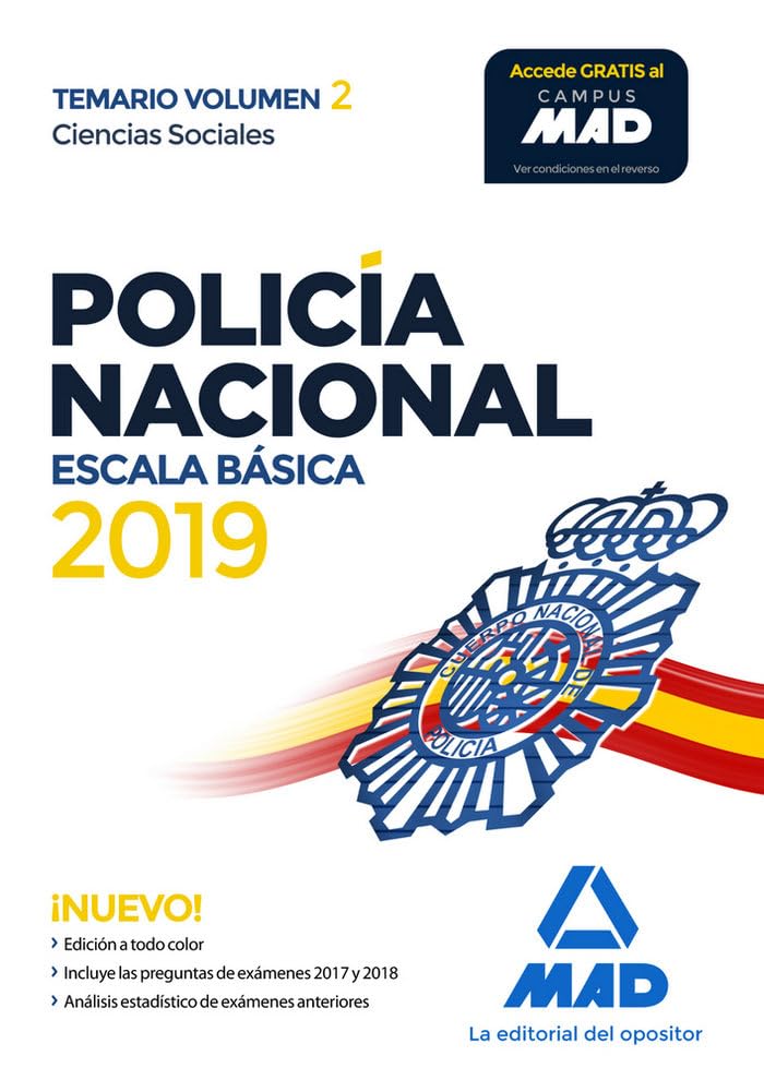 Policía Nacional Escala Básica. Temario Volumen 2 Ciencias Sociales Books