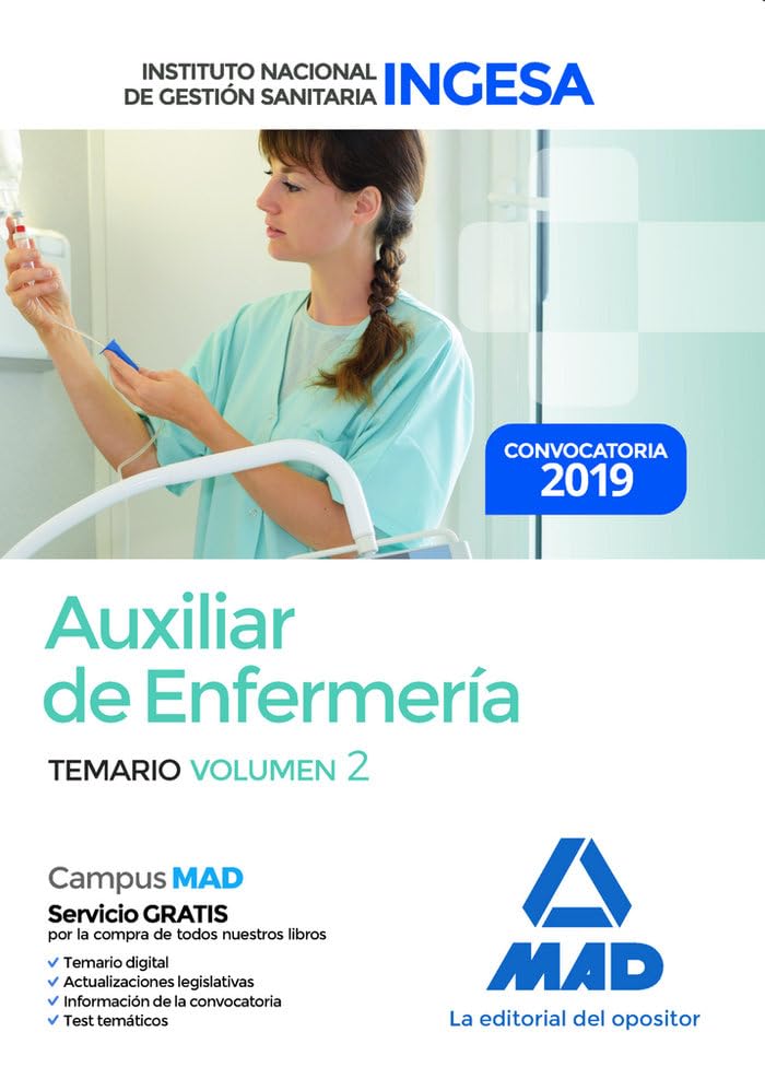Auxiliar de Enfermería del Instituto Nacional de Gestión Sanitaria (INGESA). Temario volumen 2 Books