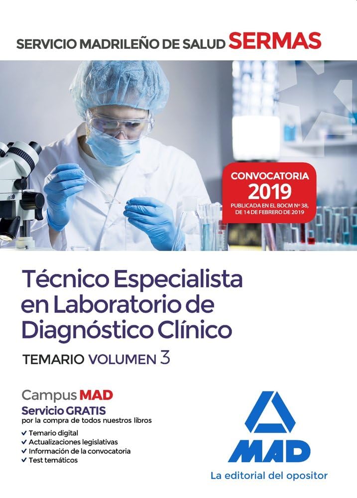 Técnico Especialista en Laboratorio de Diagnóstico Clínico del Servicio Madrileño de Salud. Volumen 3 Books