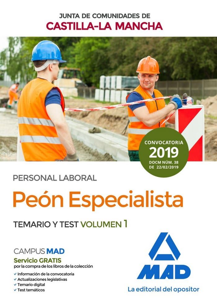 Peón Especialista de la Junta de Comunidades de Castilla-La Mancha. Temario y test Volumen 1 Books