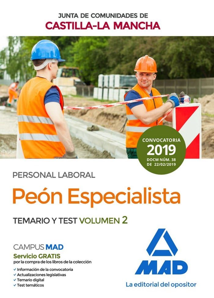 Peón Especialista de la Junta de Comunidades de Castilla-La Mancha. Temario y test Volumen 2 Books