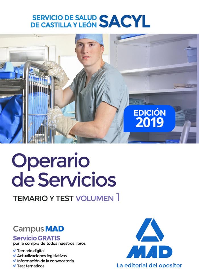 Operario de Servicios del Servicio de Salud de Castilla y León (SACYL). Temario y test volumen 1 book