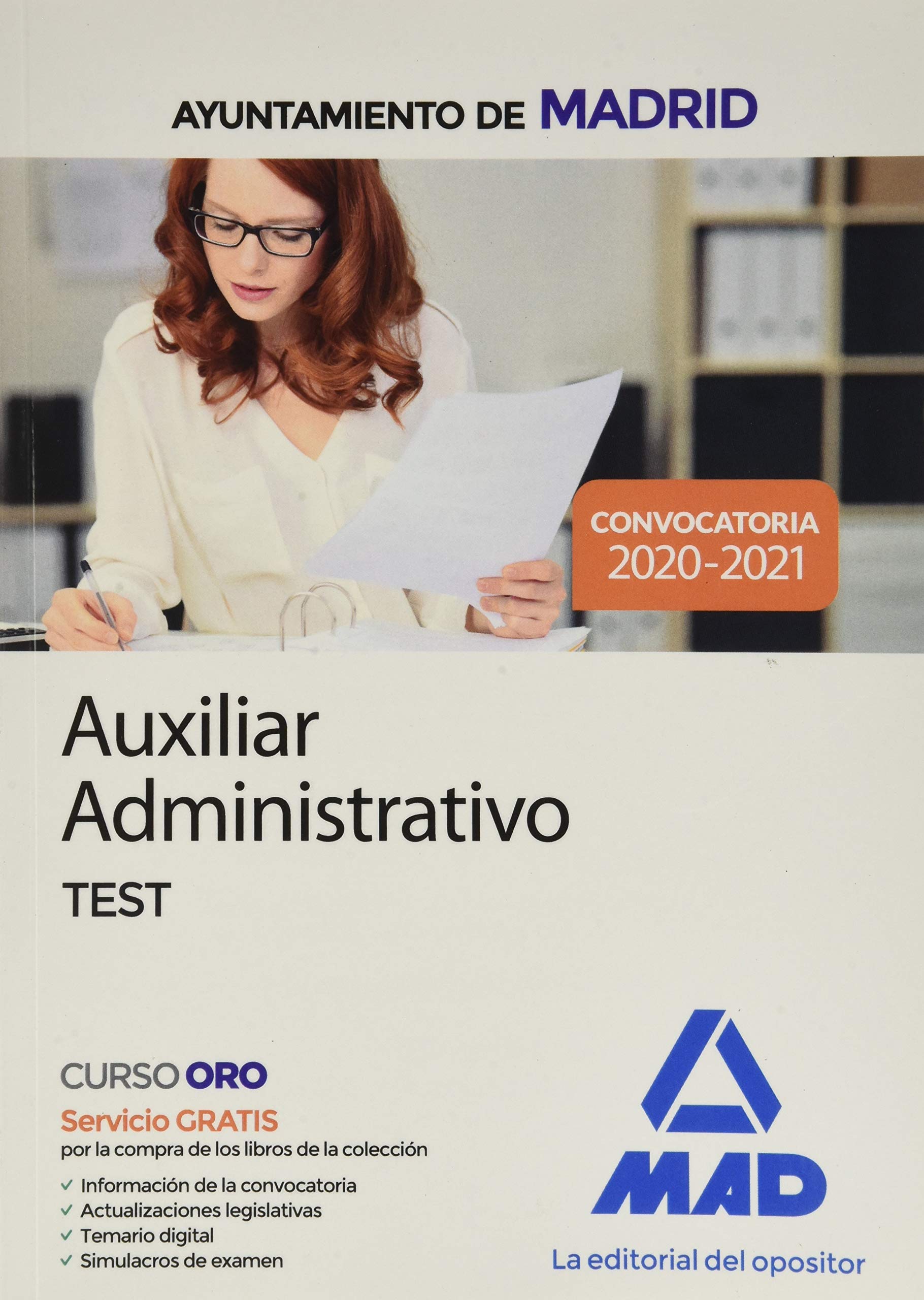 Auxiliar Administrativo del Ayuntamiento de Madrid. Test Books