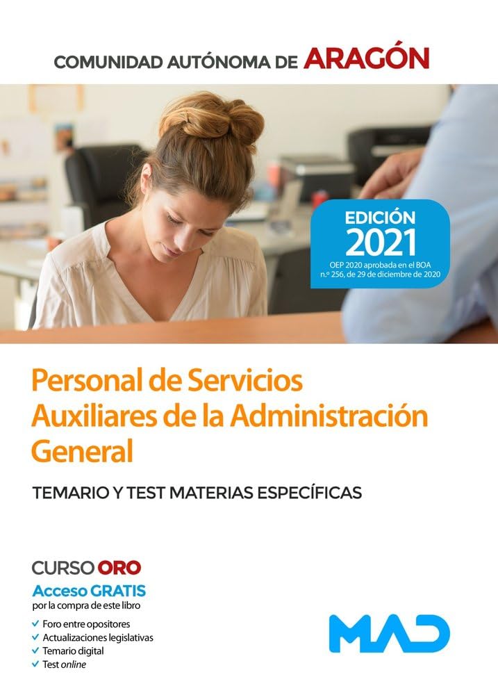 Personal de Servicios Auxiliares de la Administración General de la Comunidad Autónoma de Aragón. Temario y test de materias específicas book