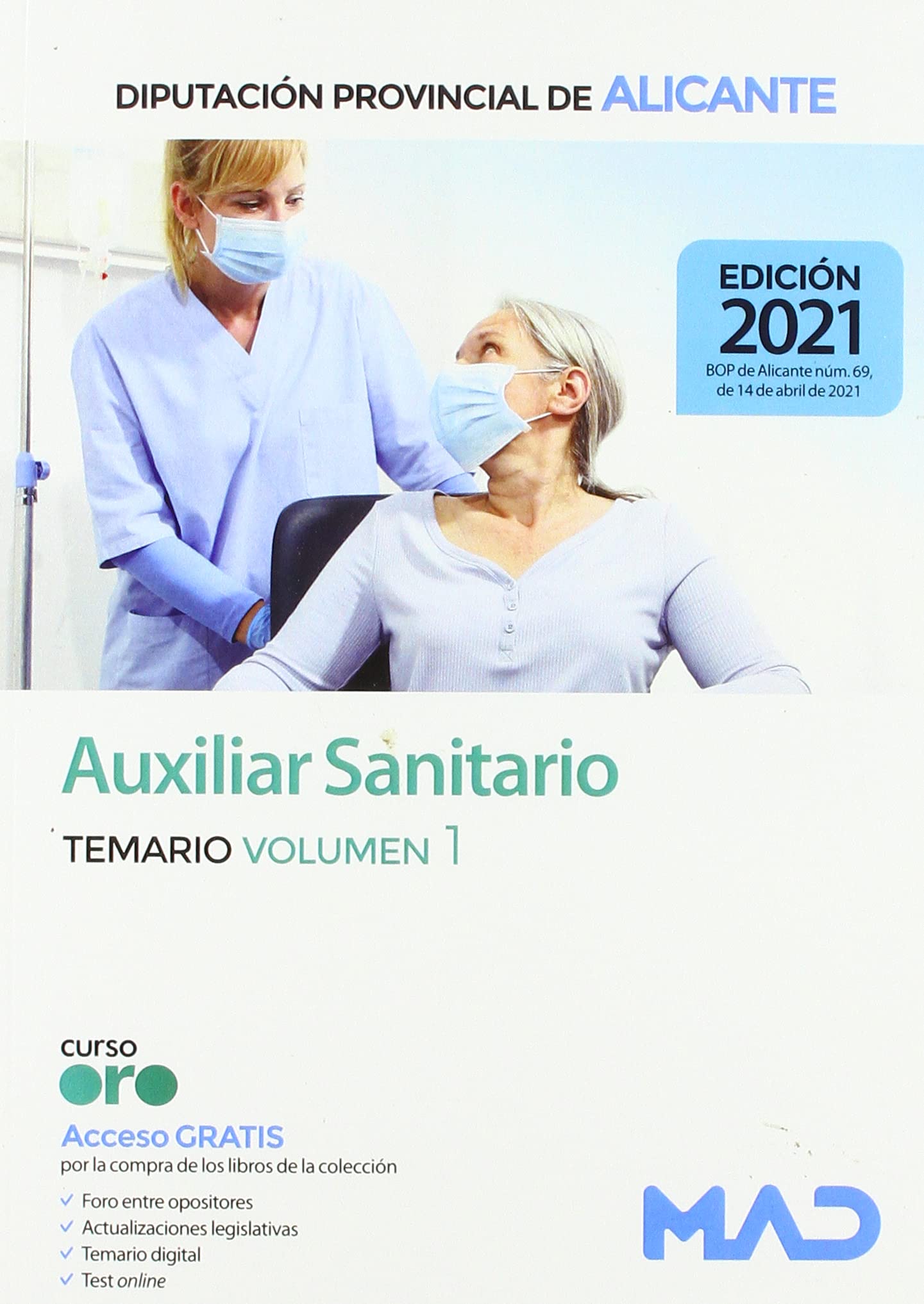 Auxiliar Sanitario de la Diputación Provincial de Alicante. Temario book