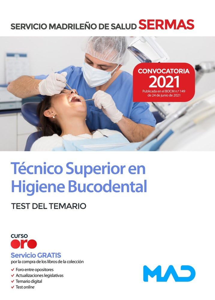 Técnico Superior en Higiene Bucodental del Servicio Madrileño de Salud. Test del Temario book