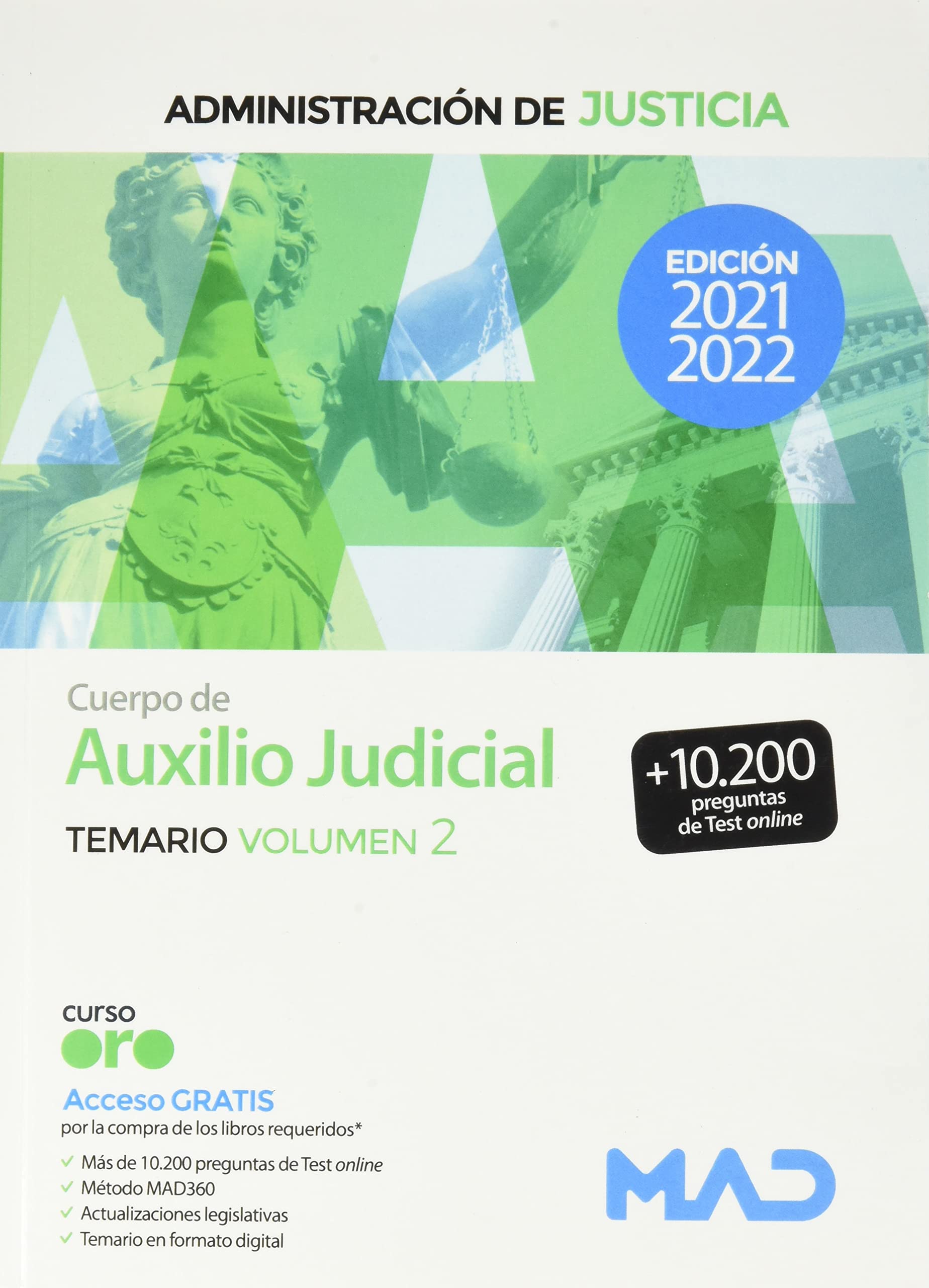 Cuerpo de Auxilio Judicial de la Administración de Justicia. Temario Volumen 2 book