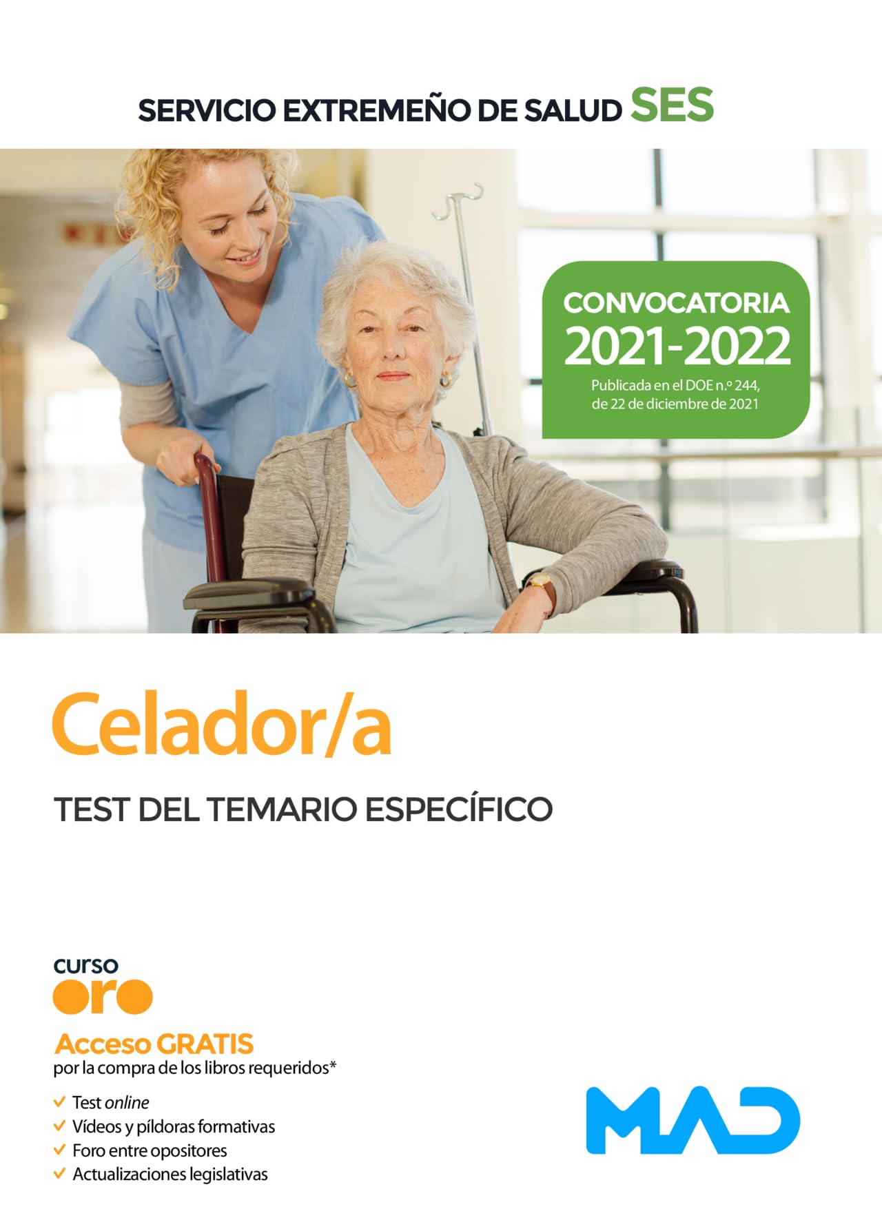 Celador/a del Servicio Extremeño de Salud (SES). Test parte específica book