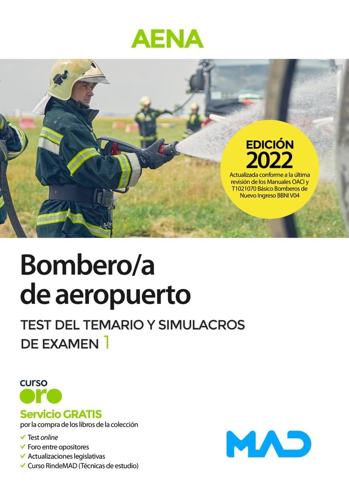 Bombero/a de aeropuerto (AENA). Test del Temario y Simulacros de examen 1 book