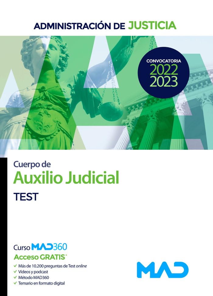 Cuerpo de Auxilio Judicial de la Administración de Justicia. Test book