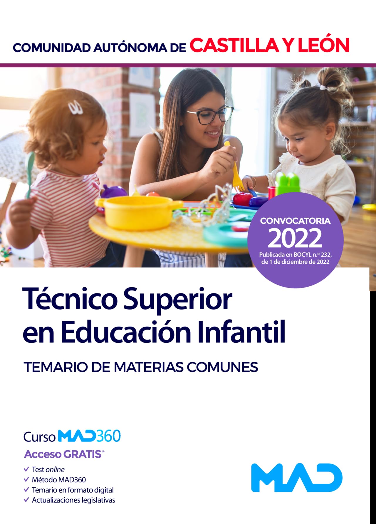 Técnico Superior en Educación Infantil de la Administración de la Comunidad de Castilla y León. Tema book