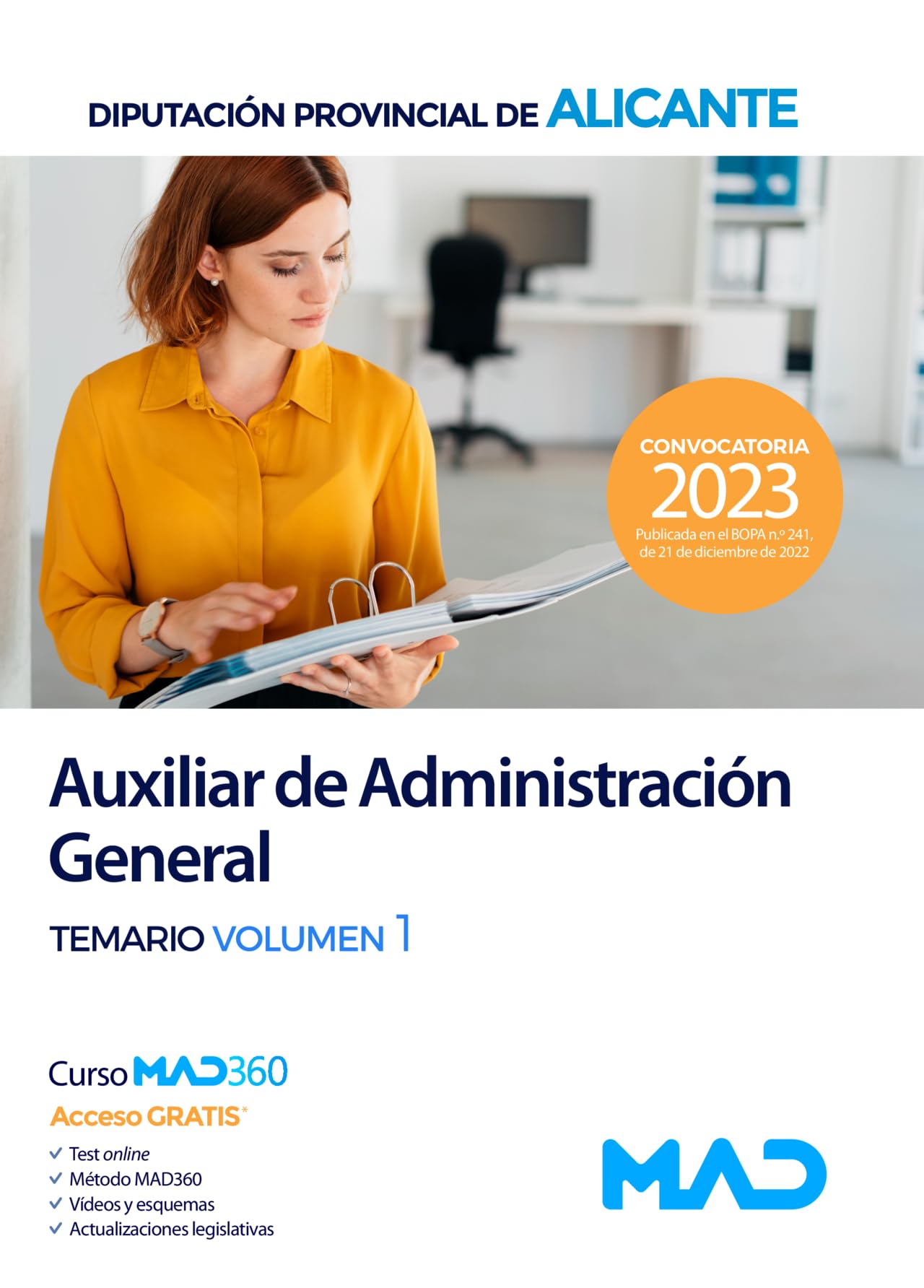 Auxiliar de Administración General de la Diputación Provincial de Alicante. Temario volumen 1 book