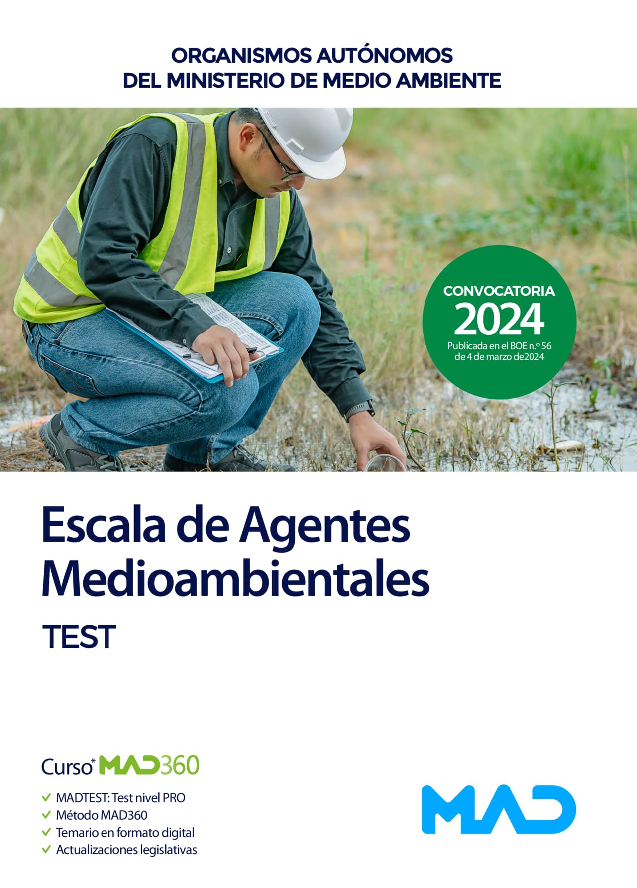Escala de Agentes Medioambientales de Organismos Autónomos del Ministerio de Medio Ambiente. Test book
