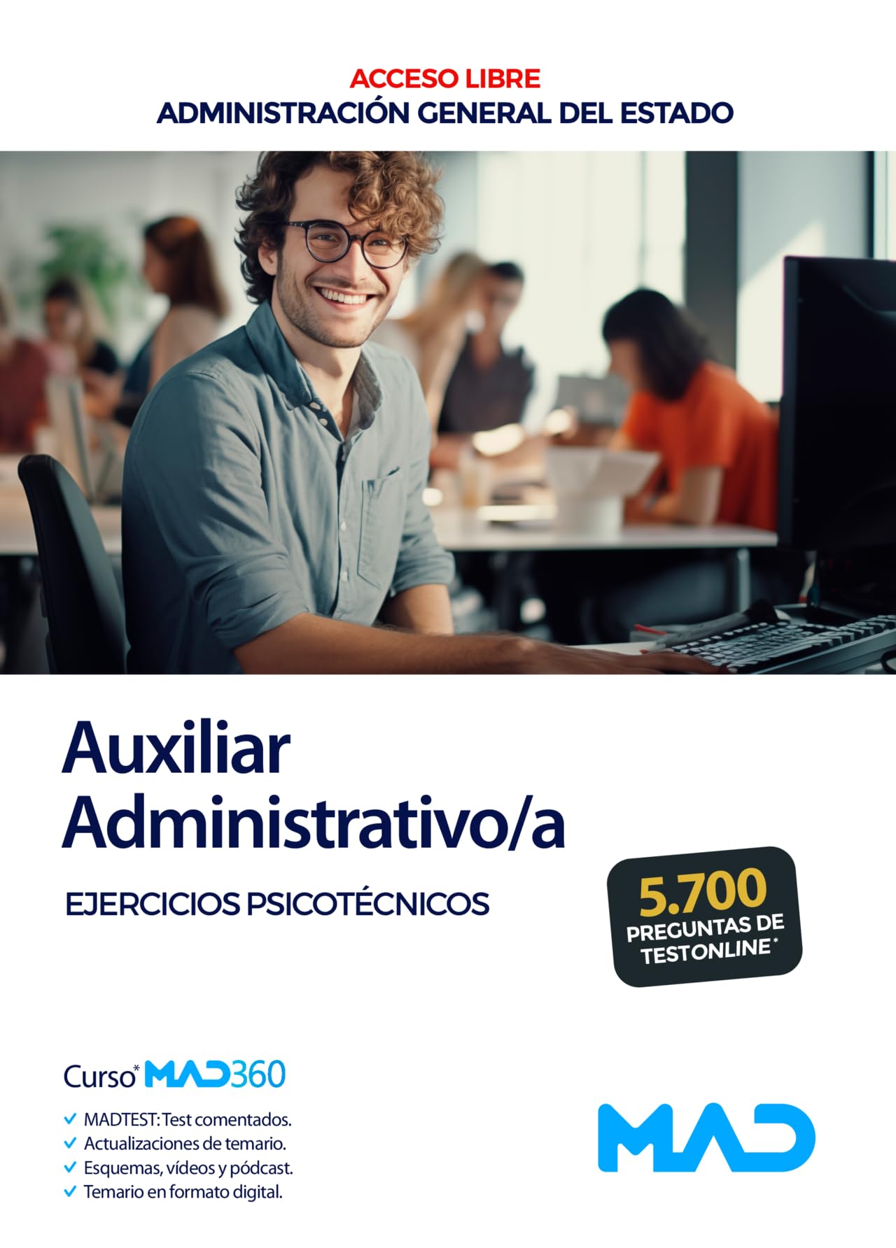 Auxiliar Administrativo/a de la Administración General del Estado (Acceso libre). Ejercicios psicotécnicos book