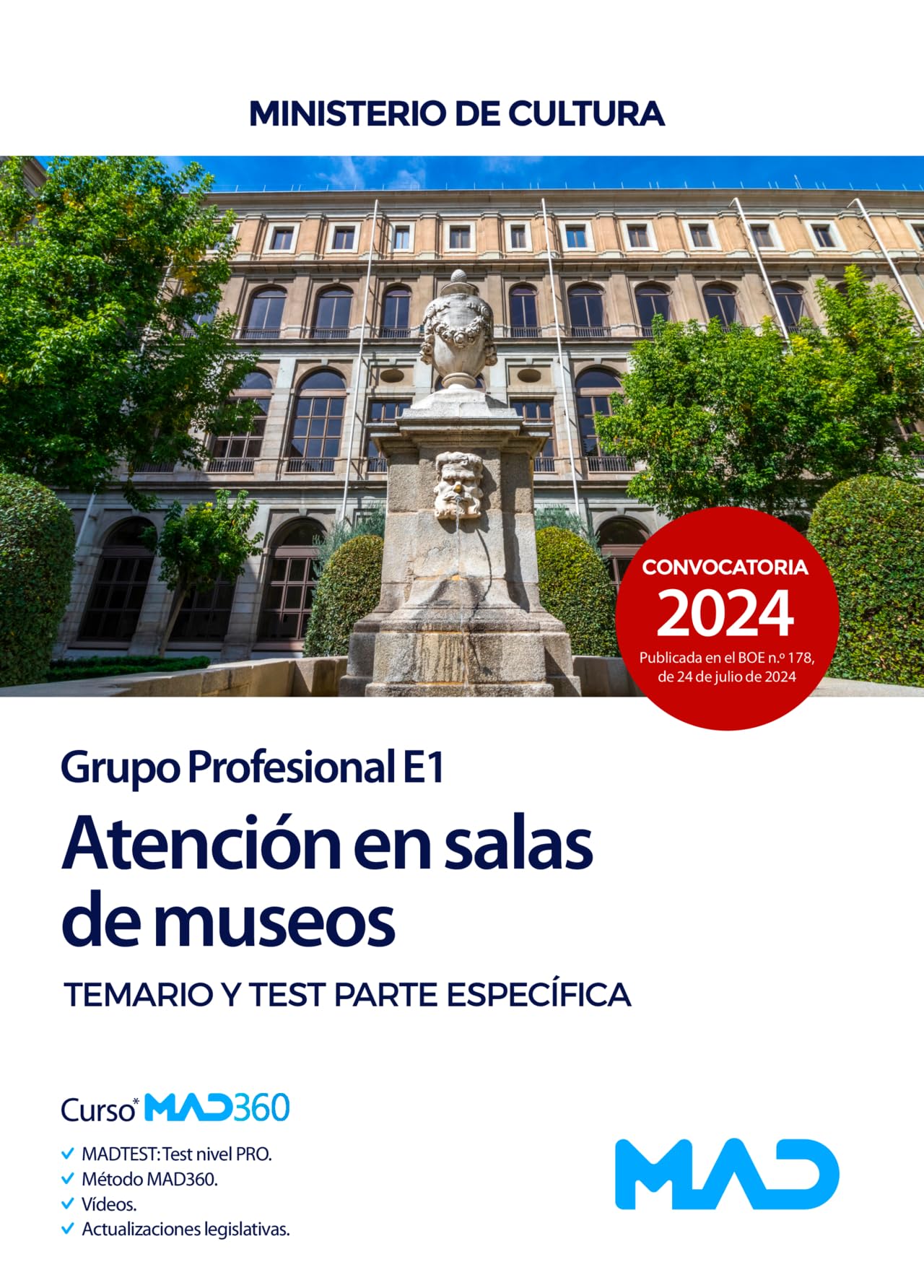 Atención en salas de museos (Grupo Profesional E1) del Ministerio de Cultura book