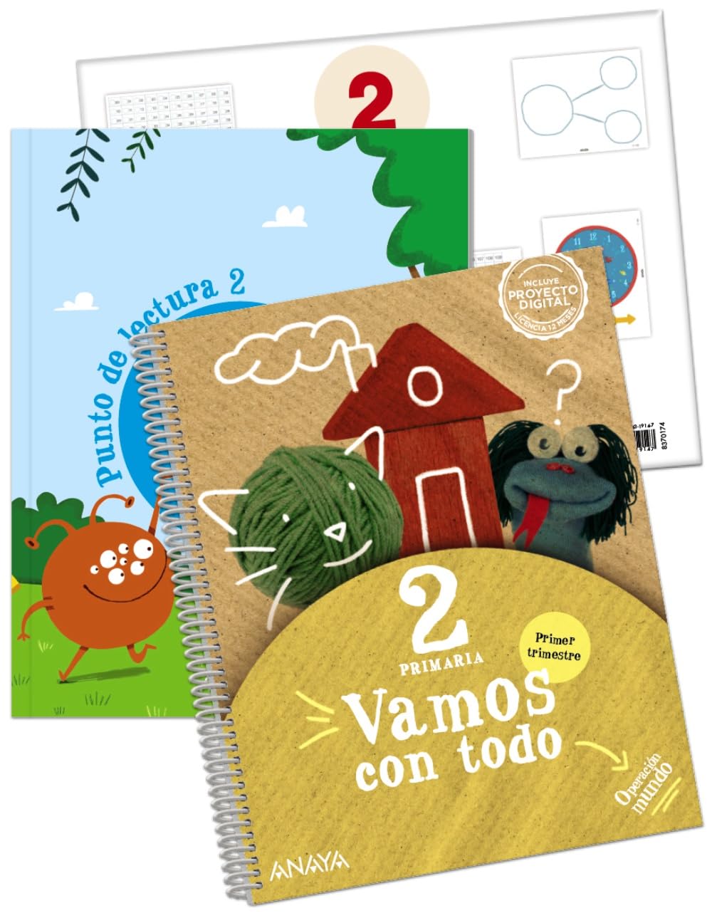 Vamos con todo 2. Primer trimestre. + Punto de lectura 2 + Material manipulativo. book