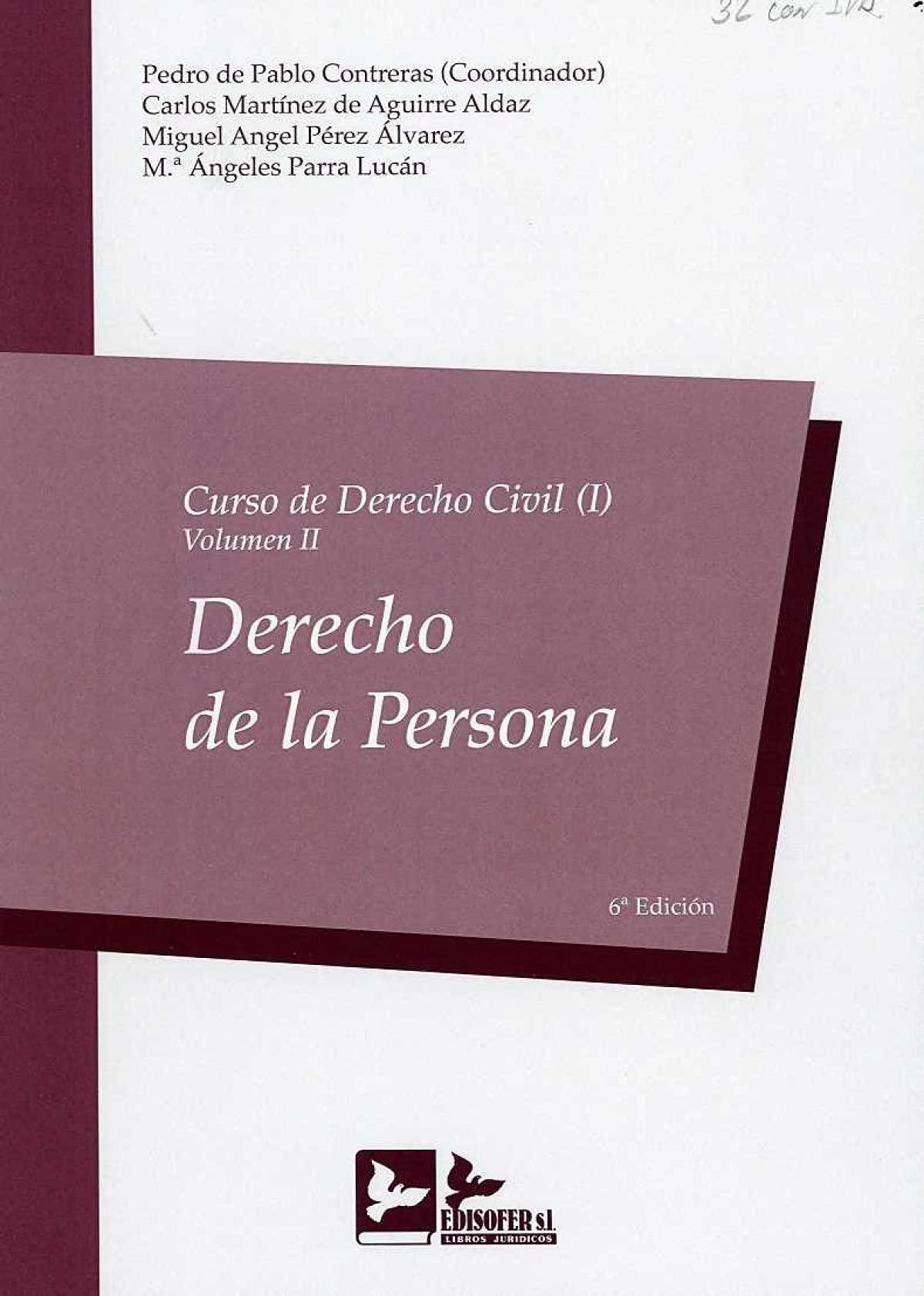 CURSO DERECHO CIVIL I - VOLUMEN II: DERECHO DE LA PERSONA book