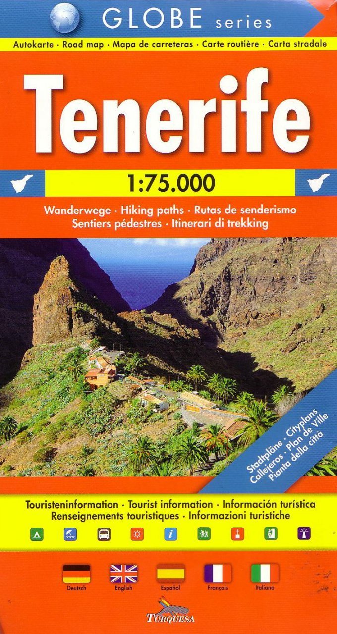 Tenerife: Road Map - Hiking Paths - Tourist Information (Globe Series) Maps & Plans