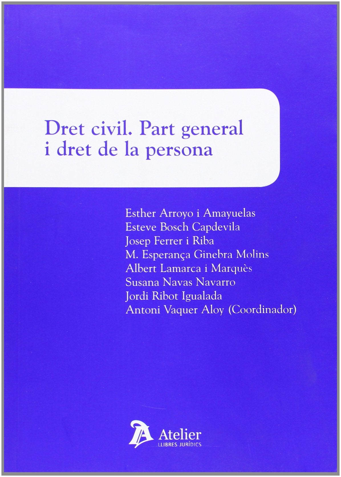 Dret civil. Part general i dret de la persona. book
