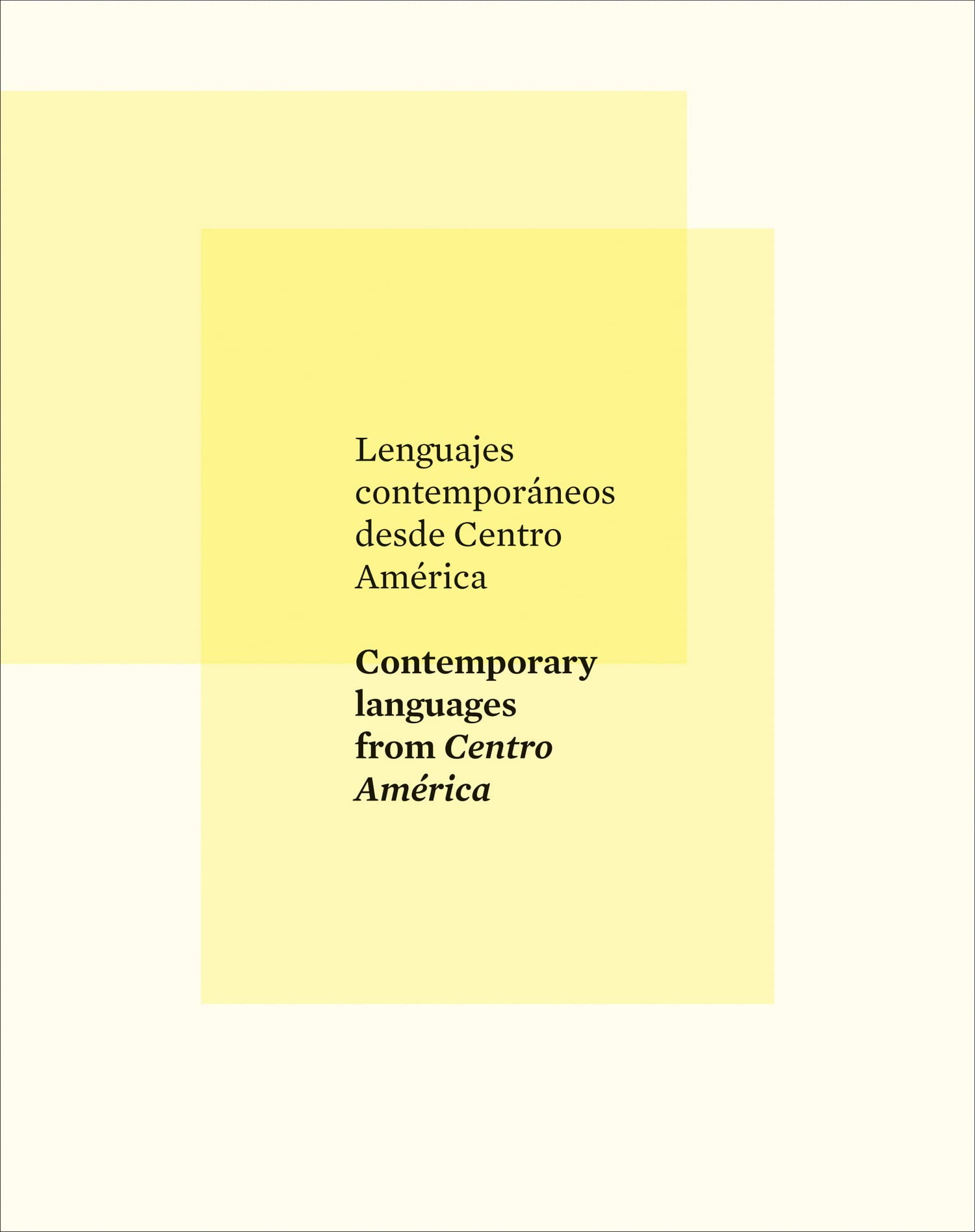 Contemporary Languages from Centro América (Arte y Fotografía) Social Sciences
