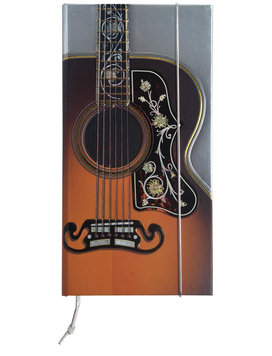 Notizbuch Rock Gold Gitarre blanko Innenseiten Hobbies & Crafts