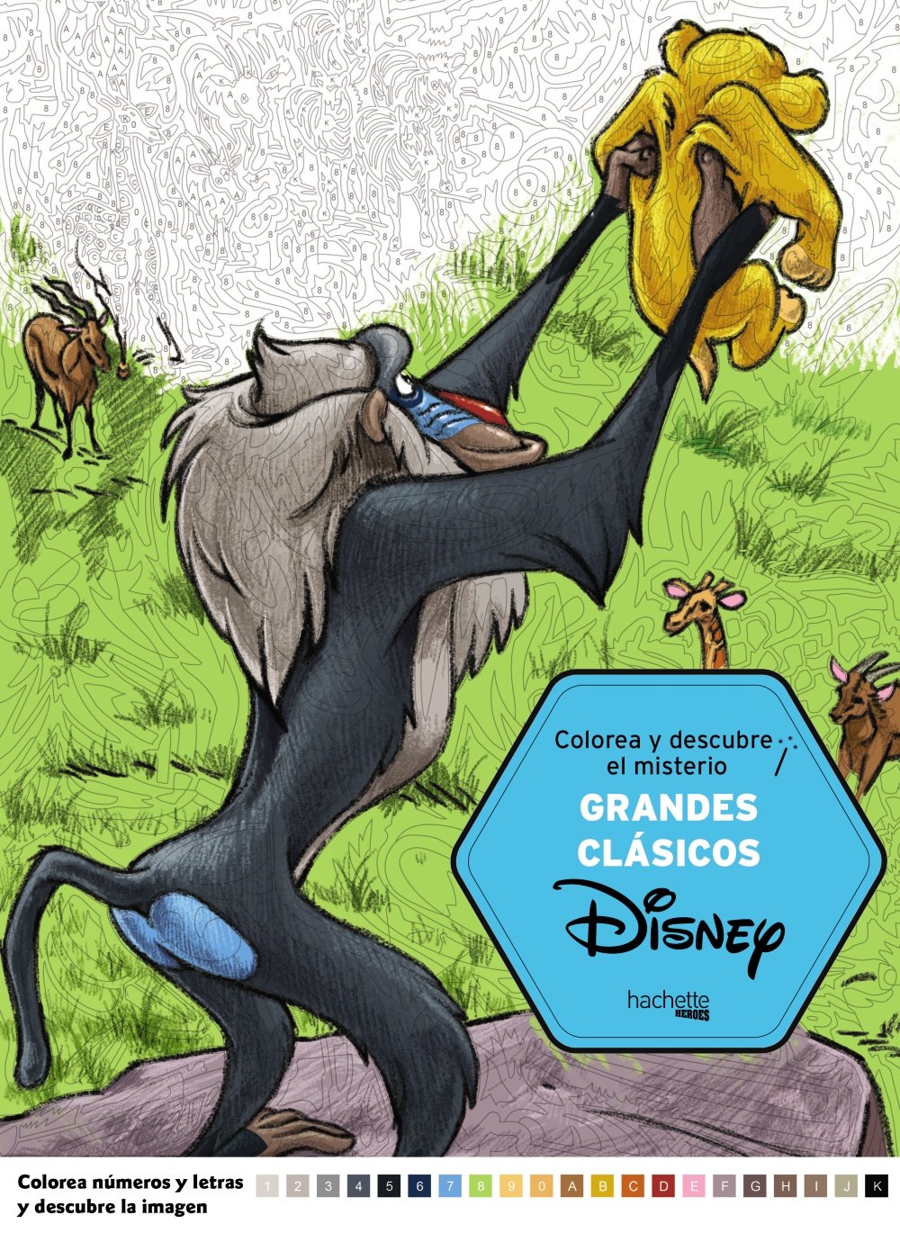 Colorea y descubre el misterio. Grandes Clasicos Disney book