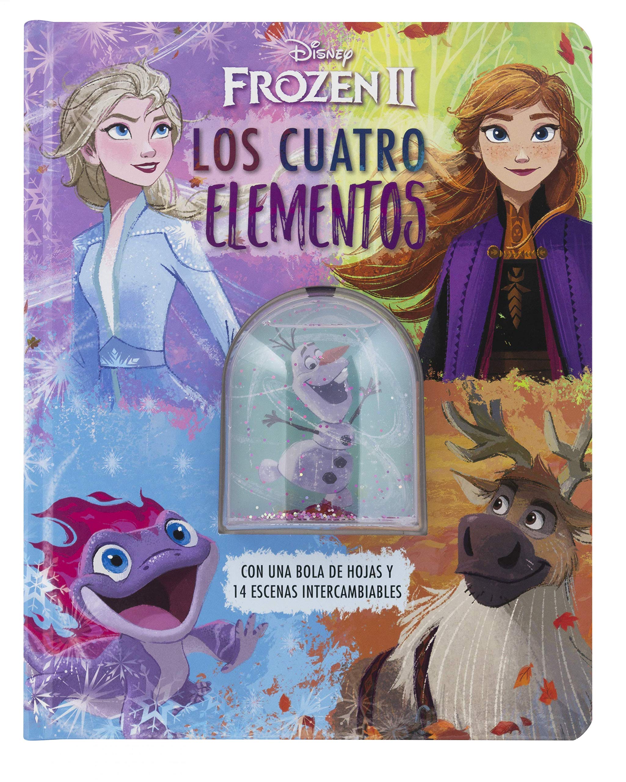 Frozen 2. Los cuatro elementos: Con una bola de hojas y 14 escenas intercambiables book