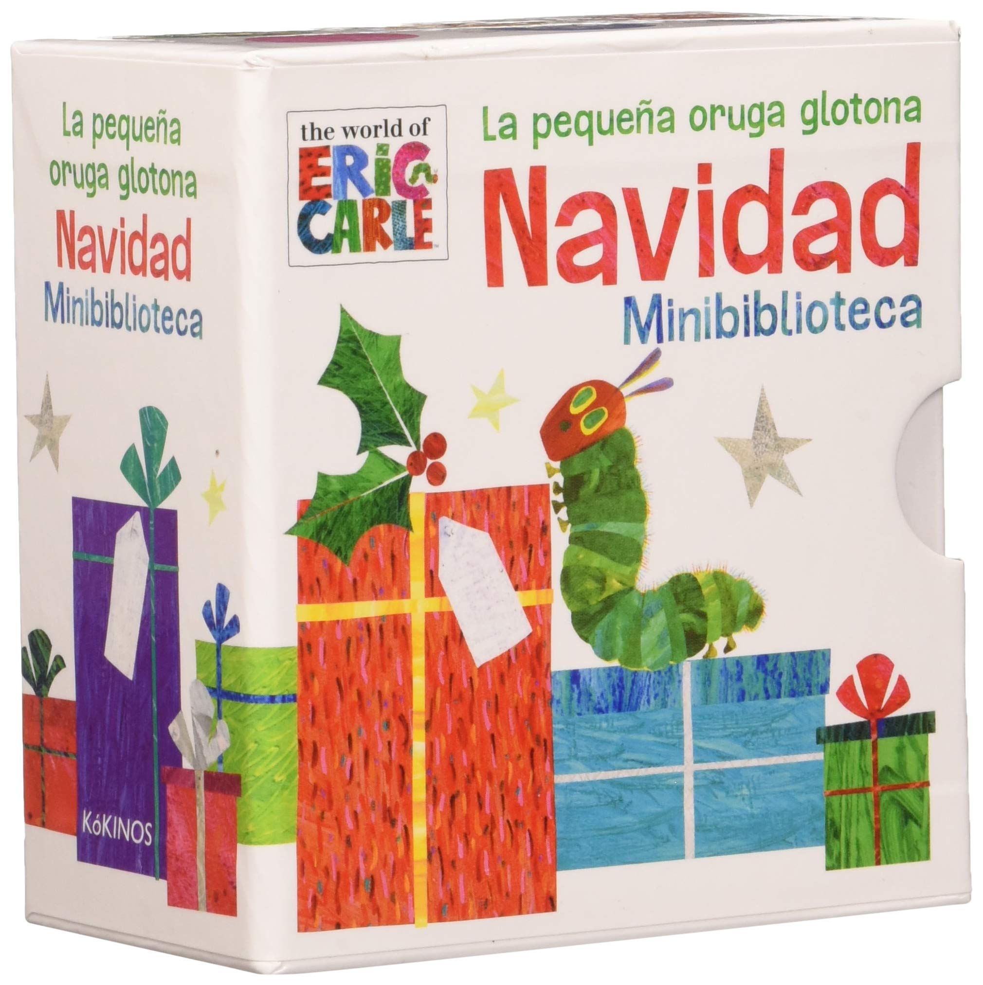 La pequeña oruga glotona Navidad minibiblioteca book