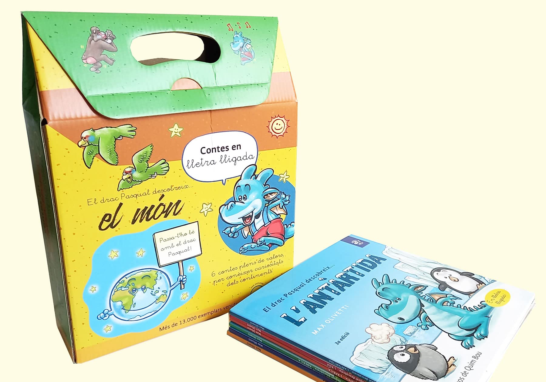 Contes en lletra lligada: 6 contes per a divertir-se aprenent del drac Pasqual descobreix el món! book
