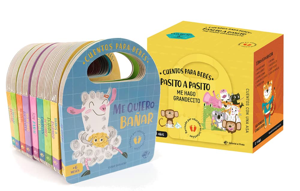 Cuentos para bebés - Lote de cuentos Pasito a pasito me hago grandecito: Cuentos de cartón interactivos, con una solapa y con una asa Parents & Children