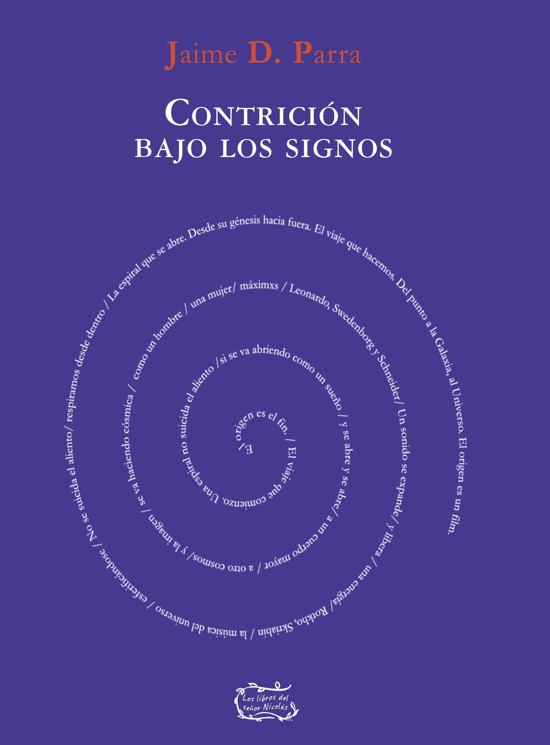 Contrición bajo los signos (Los libros del señor Nicolás, Band 28) Poetry