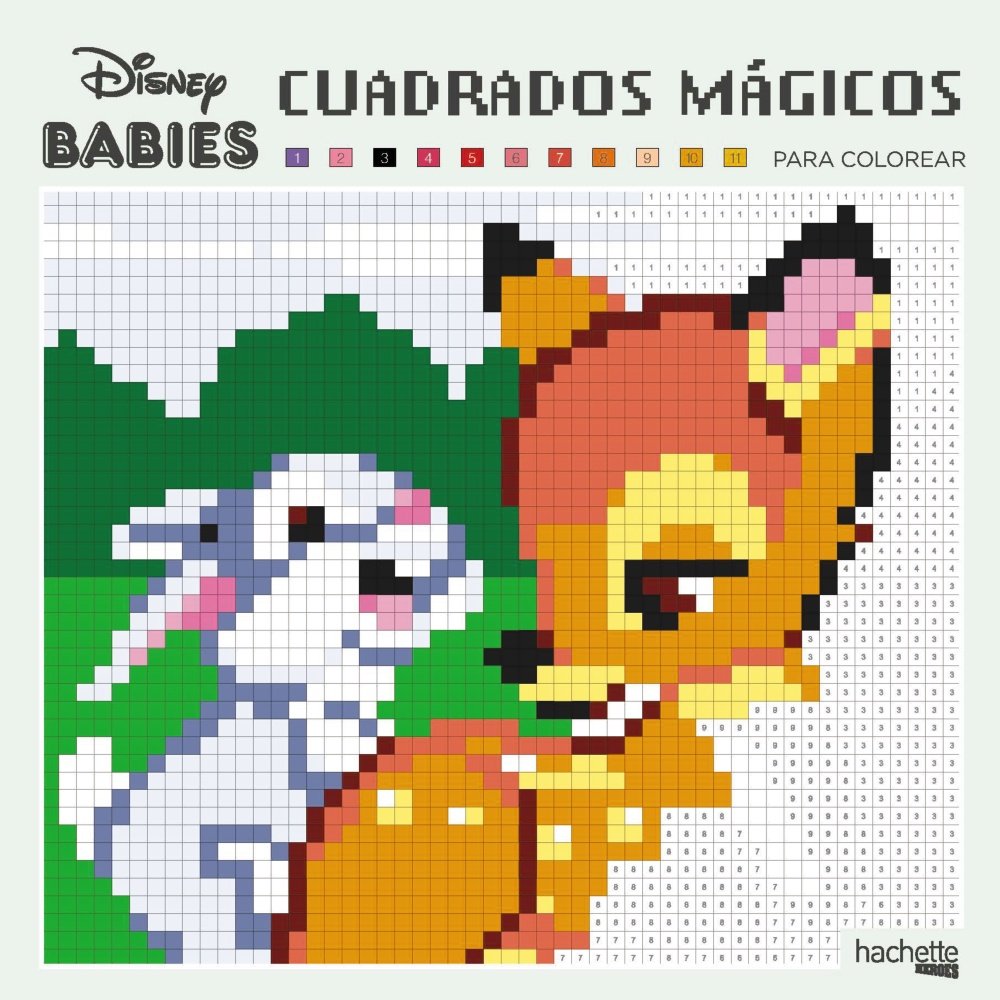 Cuadrados mágicos para colorear - Disney Babies Social Sciences