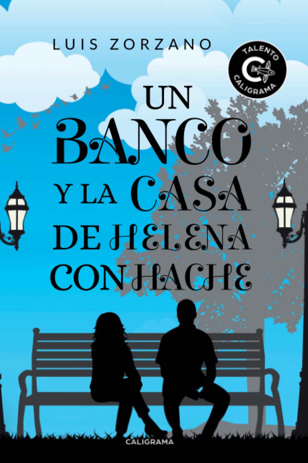 Un banco y la casa de Helena con hache book